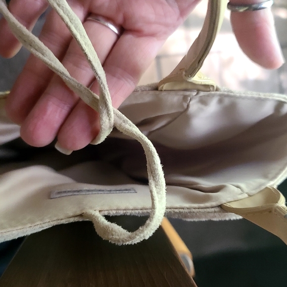 Bath & Body works tan suede small handbag - Picture 3 of 7